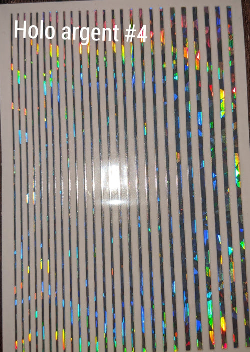 Collant Ligne #04 Argent holo - Ongles Elaine Lemay