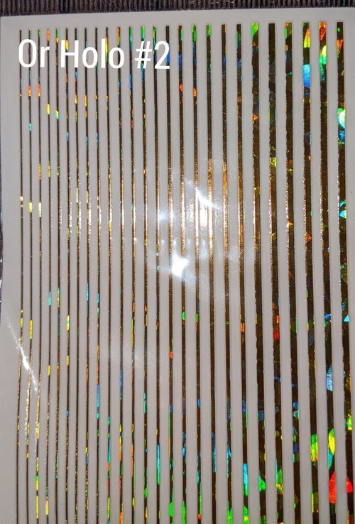 Collant Ligne #02 or holo - Ongles Elaine Lemay