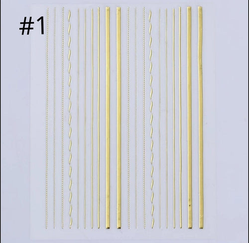 Collant #1 ligne or - Ongles Elaine Lemay