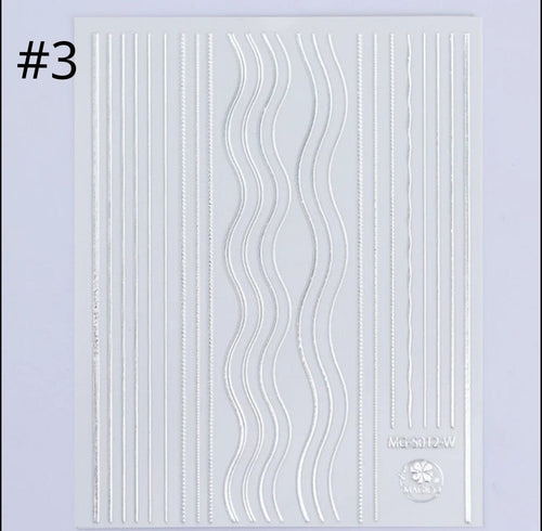 Collant #3 waves argent - Ongles Elaine Lemay