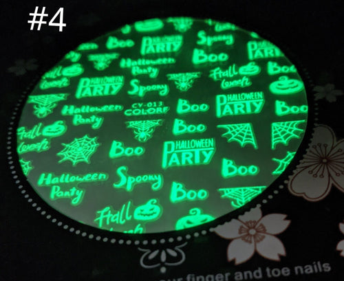 Collant Halloween- glow #4 - Ongles Elaine Lemay