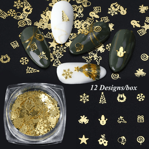 Bijoux de Noel or - Ongles Elaine Lemay