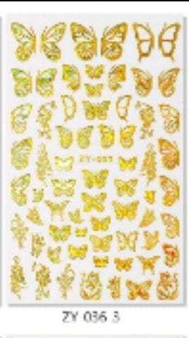 Collant Papillons or ou argent