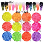 Paillettes neon 12 couleurs - Ongles Elaine Lemay