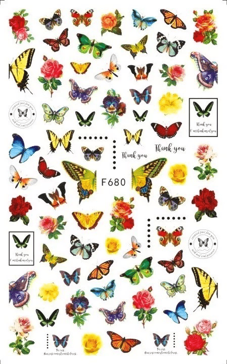 Collant papillons et fleurs
