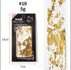 Filet de mailles et papier d'or-argent - Ongles Elaine Lemay