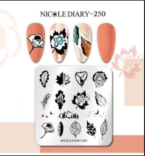 Plaque de stamping petite Nicole Diary - Ongles Elaine Lemay
