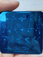 Plaque de stamping petite Nicole Diary - Ongles Elaine Lemay