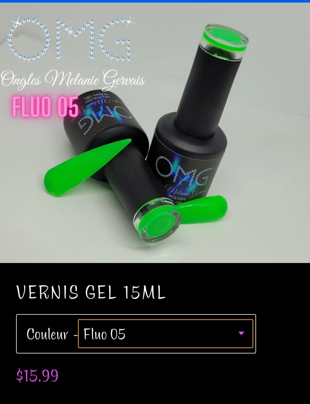 Vernis gel OMG fluo