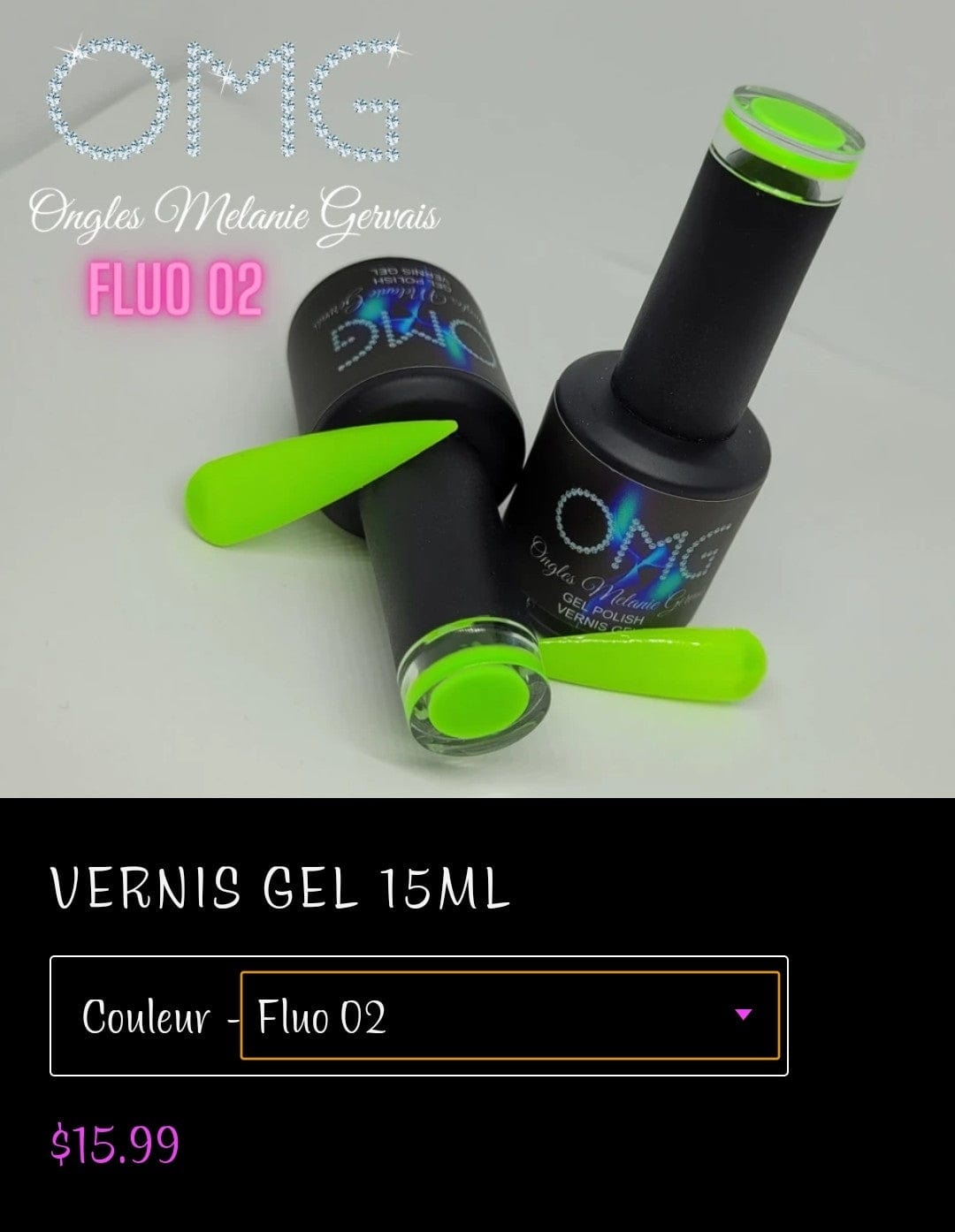 Vernis gel OMG fluo