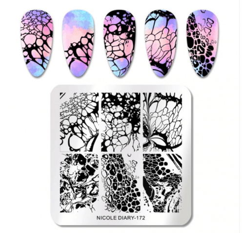 Plaque de stamping petite Nicole Diary - Ongles Elaine Lemay