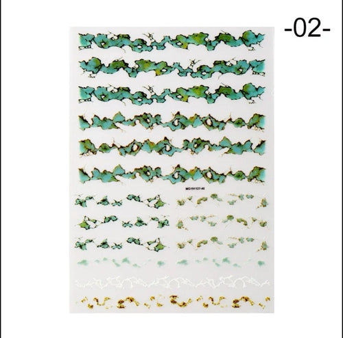 Collant marbré foncé #02 - Ongles Elaine Lemay