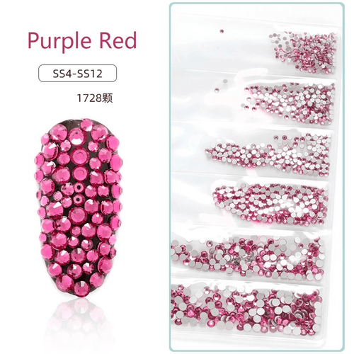 Sachet bijoux style Swarovski 6 grandeurs - Ongles Elaine Lemay