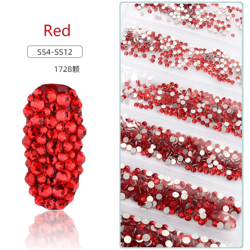 Sachet bijoux style Swarovski 6 grandeurs - Ongles Elaine Lemay