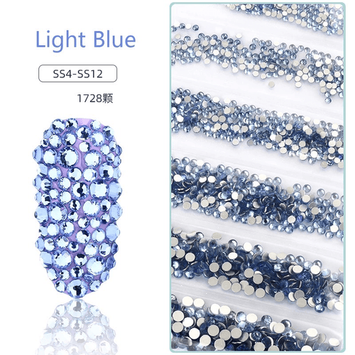 Sachet bijoux style Swarovski 6 grandeurs - Ongles Elaine Lemay