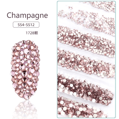 Sachet bijoux style Swarovski 6 grandeurs - Ongles Elaine Lemay