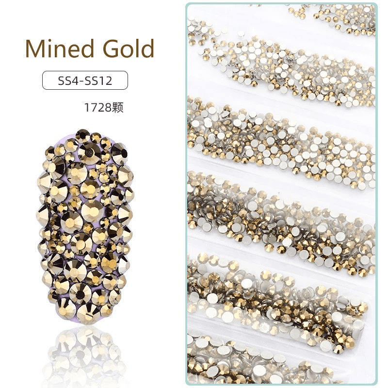Sachet bijoux style Swarovski 6 grandeurs - Ongles Elaine Lemay