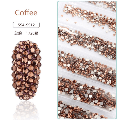 Sachet bijoux style Swarovski 6 grandeurs - Ongles Elaine Lemay