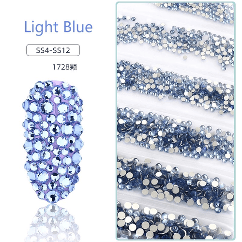 Sachet bijoux style Swarovski 6 grandeurs - Ongles Elaine Lemay