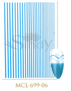 Collant Ligne #6 bleu neon - Ongles Elaine Lemay