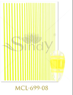Collant Ligne #8 jaune neon - Ongles Elaine Lemay