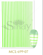 Collant Ligne #7 vert neon - Ongles Elaine Lemay