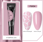 Gel paint-Stamping - Ongles Elaine Lemay
