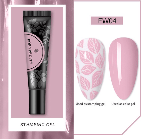 Gel paint-Stamping - Ongles Elaine Lemay