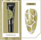 Gel paint-Stamping - Ongles Elaine Lemay