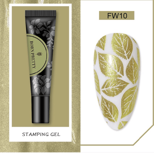 Gel paint-Stamping - Ongles Elaine Lemay