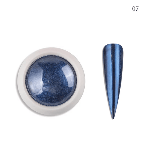 Poudre miroir chrome #7 - Ongles Elaine Lemay