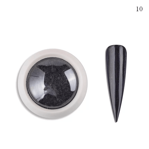 Poudre miroir chrome #10 - Ongles Elaine Lemay