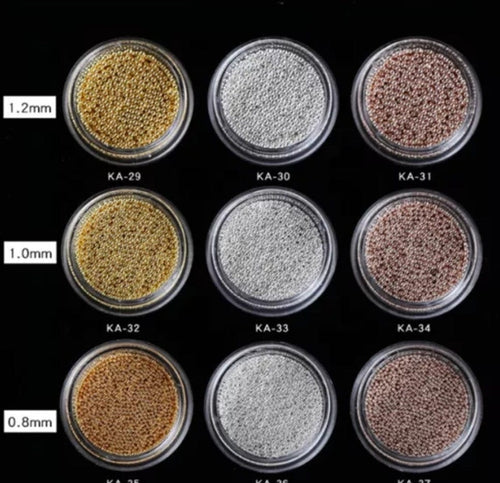 Caviar or, argent ou rose gold - Ongles Elaine Lemay