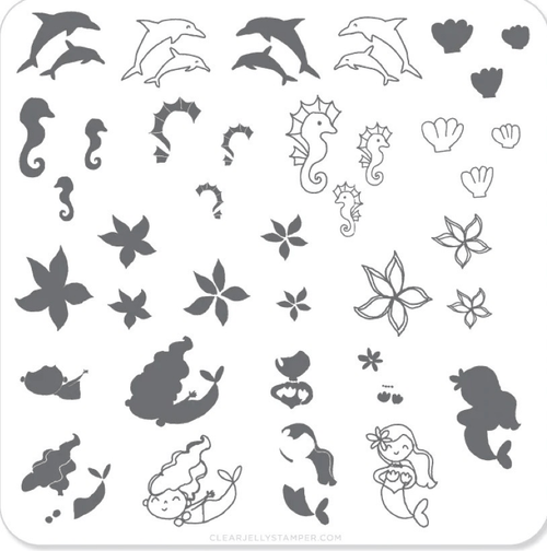 CJS-25 Mermaid doodle 2 - Ongles Elaine Lemay