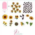 CJS-163 Sunflowers - Ongles Elaine Lemay