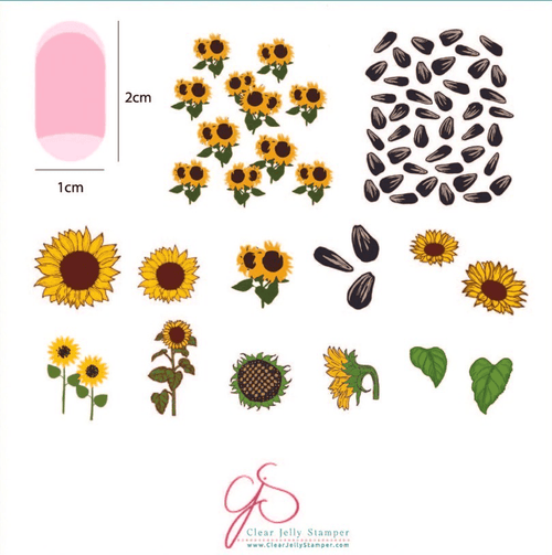 CJS-163 Sunflowers - Ongles Elaine Lemay