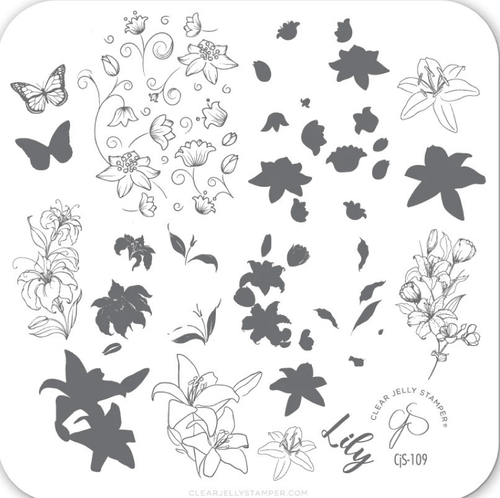 CJS-109 Lovely Lillies - Ongles Elaine Lemay