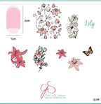 CJS-109 Lovely Lillies - Ongles Elaine Lemay