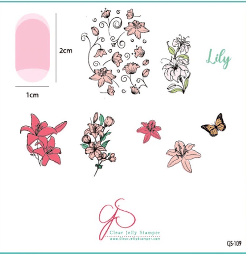 CJS-109 Lovely Lillies - Ongles Elaine Lemay