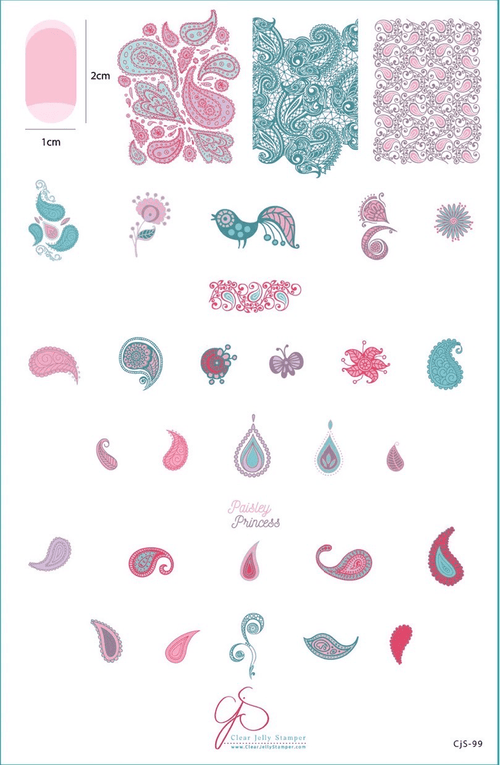 CJS-99 Paisley Princess - Ongles Elaine Lemay