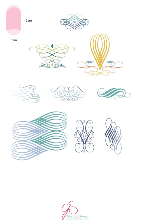 CJS-46 Victorian Flourish - Ongles Elaine Lemay