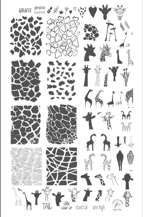 CJS-174 Wild Kingdom Giraffe - Ongles Elaine Lemay