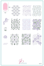 CJS-173 English Garden Swirls - Ongles Elaine Lemay