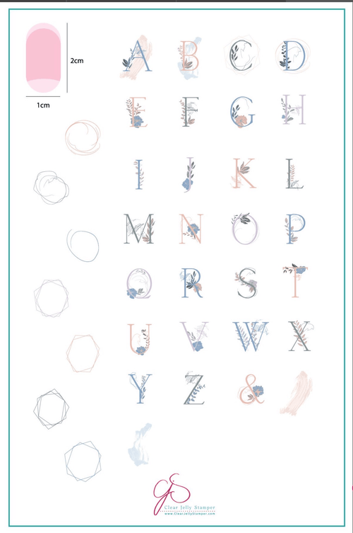 CJS-83 Garden Letters - Ongles Elaine Lemay