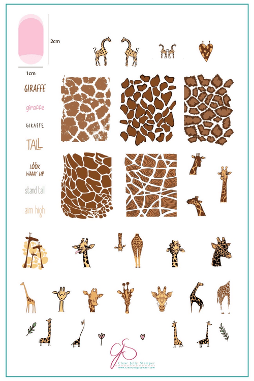 CJS-174 Wild Kingdom Giraffe - Ongles Elaine Lemay