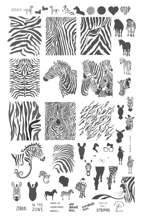 CJS-175 Wild Kingdom Zebra - Ongles Elaine Lemay