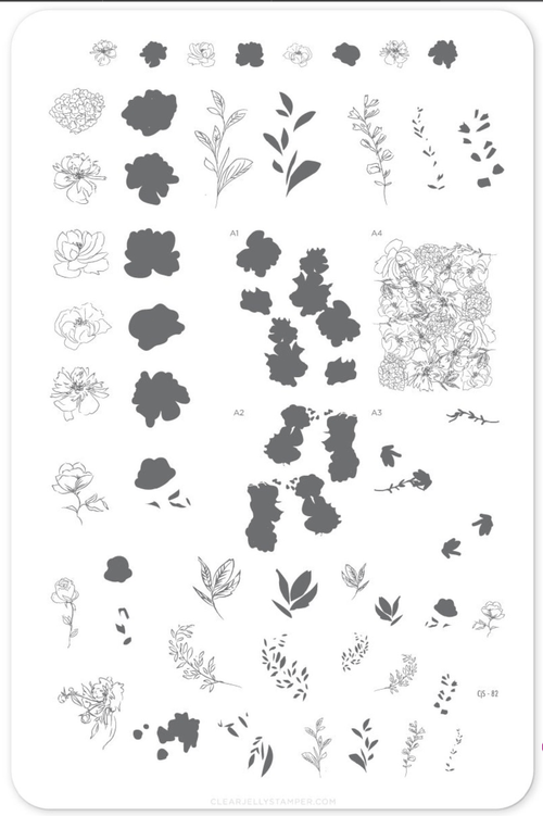 CJS-82 Sketched Garden - Ongles Elaine Lemay