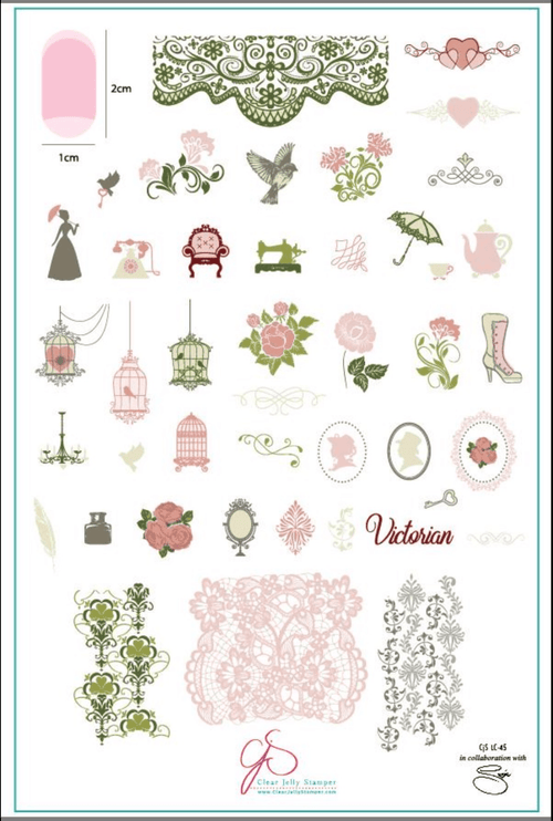 CJS-LC-45 Suzieâs Victorian Plate - Ongles Elaine Lemay