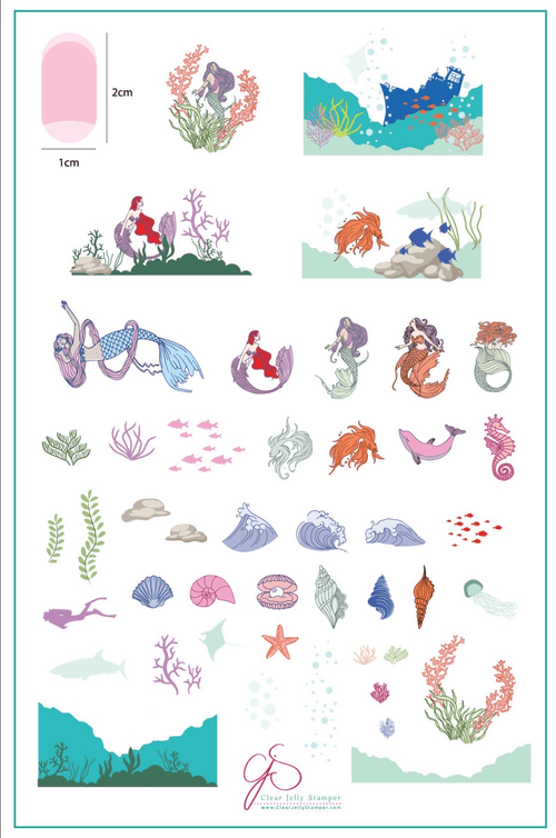 CJS-LC-48 Suzieâs Mermaid & Things - Ongles Elaine Lemay