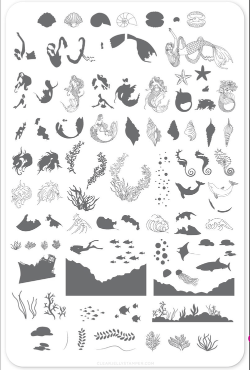 CJS-LC-48 Suzieâs Mermaid & Things - Ongles Elaine Lemay